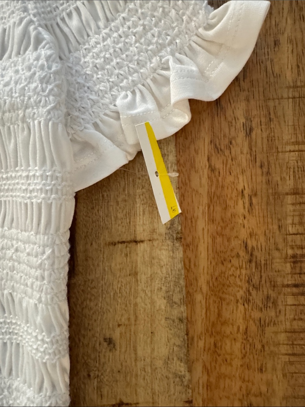 Veronica Beard Ellisandra White Smocked Peplum Button-Down short sleeve top NEW - Picture 7 of 10